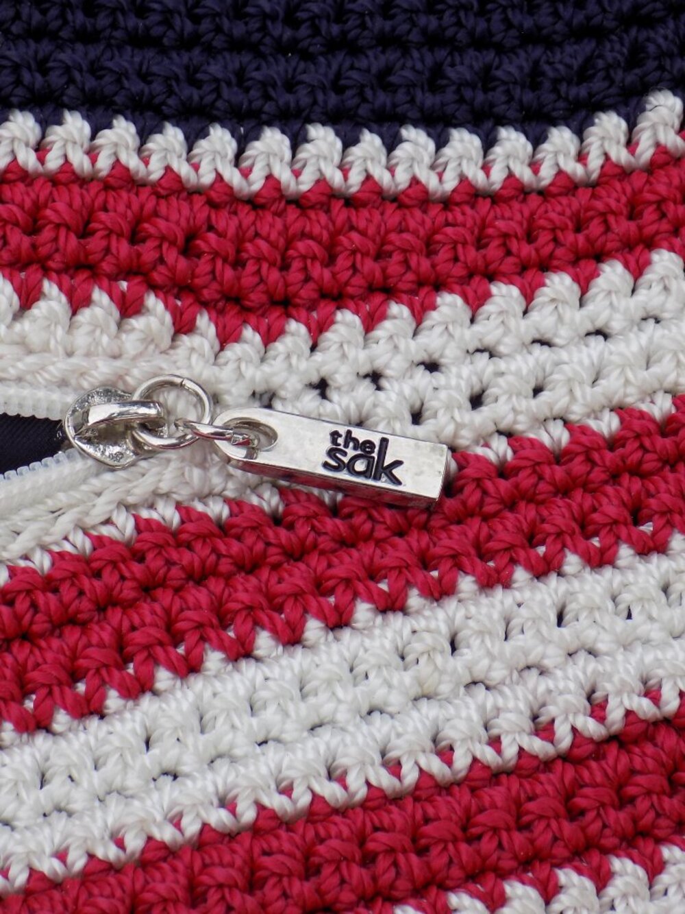 The Sak Flag Purse Bag USA American Flag Crochet Purse Crossbody Bag - Picture 3 of 16